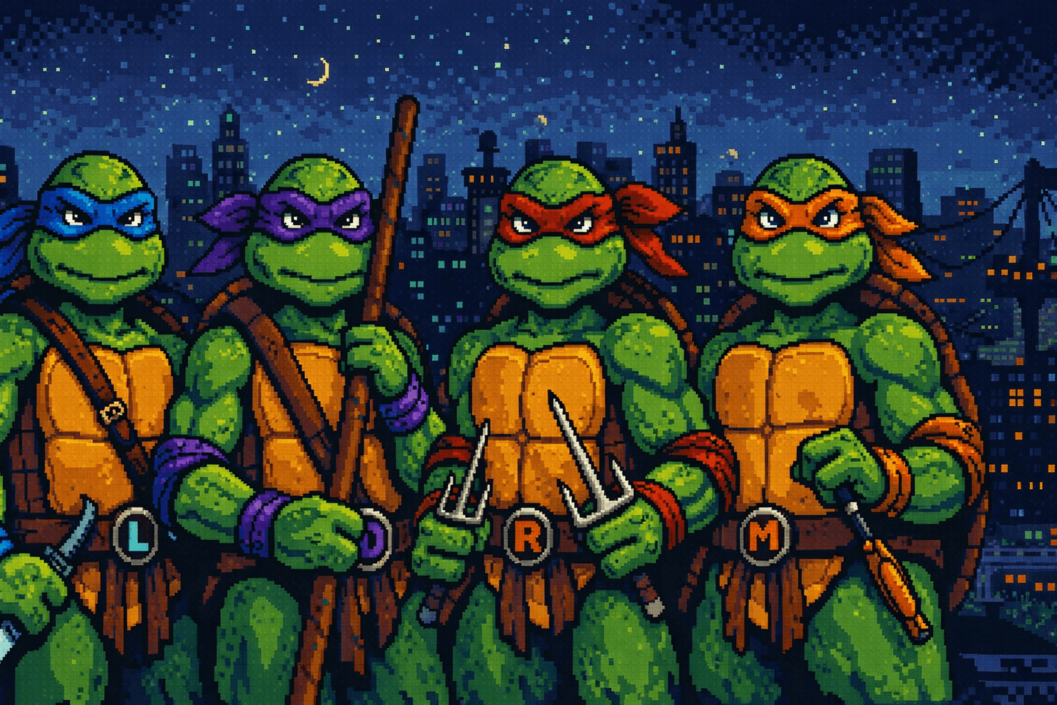 Teenage Mutant Ninja Turtles in the city